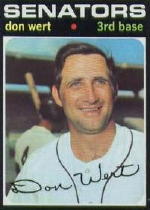 1971 Topps Baseball Cards      307     Don Wert